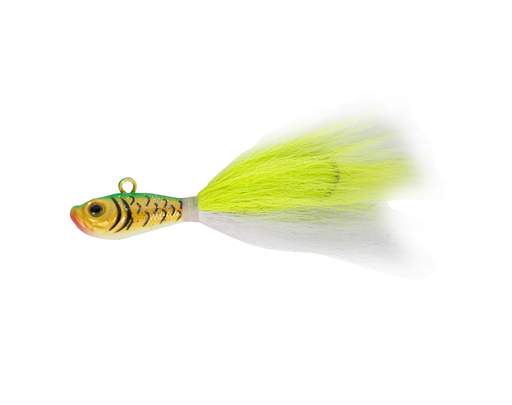 Artificial Lead Head Luminous Feather Hook Bucktail Jigs Fishing Hook