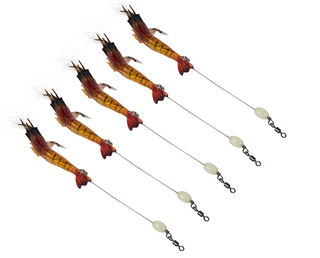 Shrimp Bait Soft Plastic Lures with Hooks Luminous Fishing Tackle