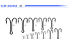 Extra Strong Dublin Point Stainless Steel Double Hook