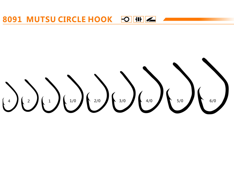 Saltwater Fishing Offset Circle Hook Mutsu Fishing Hooks