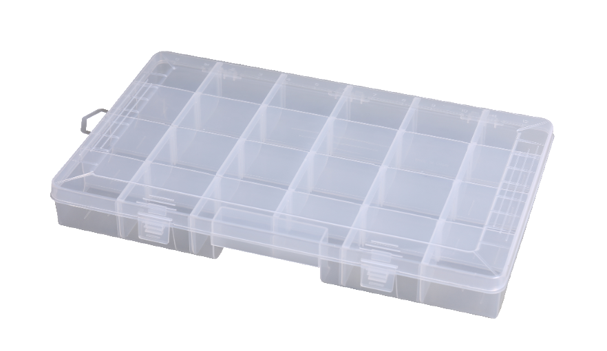 Jewelry Bead Screw Organizer 24 Compartments Clear Plastic Storage Box Container