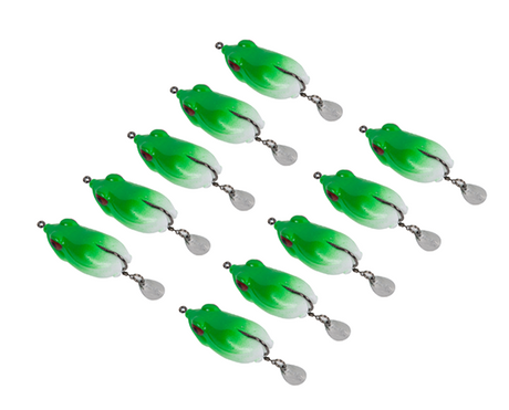 1Pcs Green Hollow Body Frog Lure Fishing Bait Fishing Tackle