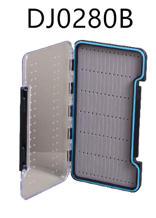 1 PC Plastic Waterproof Single-sided Fly Fishing Box Lightweight Fly Fishing Box Blue