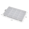 Clear Plastic 16 Grid Adjustable Jewelry Bead Storage Box Case Craft Organizer Home